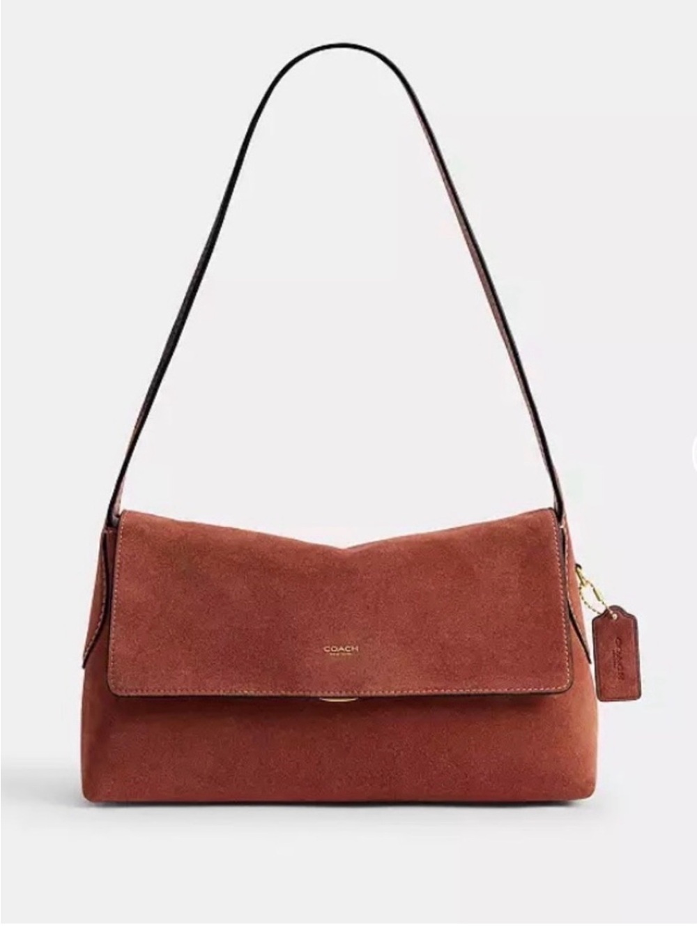 Coach Chelsea 30 Suede Clay / brass NWT
